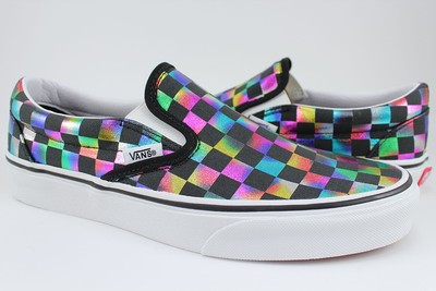iridescent checkerboard vans
